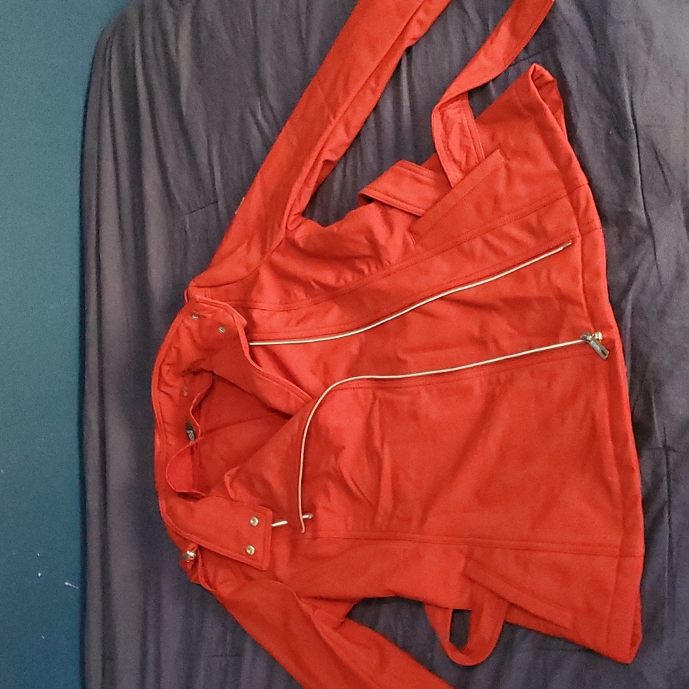 Red Kenneth Cole Reaction S rain coat